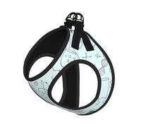 M Laisse gilet harnais pour chien - Petite taille imprimé chimie imprimé ensemble laisse réfléchissante pour l'extérieur et la promenade du chien