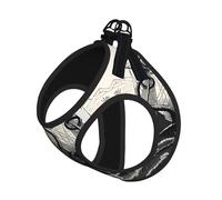 M Laisse Gilet Harnais pour Chien - Petite Taille Imprimé Pirate Poulpe Animal de Compagnie Laisse Réfléchissante pour Extérieur et Promenade Chien