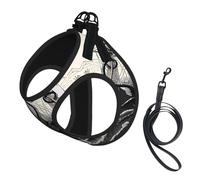 M Laisse Gilet Harnais pour Chien - Petite Taille Imprimé Pirate Poulpe Animal de Compagnie Laisse Réfléchissante pour Extérieur et Promenade Chien