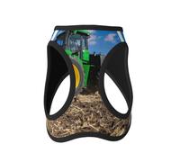 M Laisse gilet harnais pour chien - Petite taille imprimé tracteur ferme Ensemble laisse réfléchissante pour l'extérieur et la promenade du chien