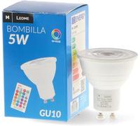 M Ledme - Ampoule LED Couleurs avec télécommande 5W (Eq. 40 W) culot GU10, 350 Lumen, RGBW, Dimmable en intensité, Lumière blanche et colorée, LM7142