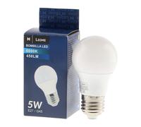 M Ledme - Ampoule LED E27 G45 5 W (Eq. 40 W), lumière blanche froide (6000 k), culot E27, 450 lumens, IP20, ouverture du faisceau de lumière 270°, efficacité énergétique et faible consommation. LM7003