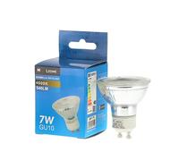 M Ledme - Ampoule LED GU10 Glass 7 W (Eq. 60 W), lumière blanche neutre (4 500 k), culot GU10, 540 lumens, IP20, ouverture du faisceau de lumière 38°, efficacité énergétique et faible consommation