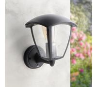 M Ledme Applique d'extérieur Ronse Series avec détecteur - IP44, culot E27, noir, détecteur de mouvement, idéale pour entrée, jardin ou terrasse (ampoule non incluse)