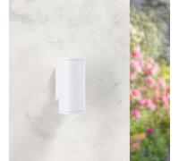 M Ledme - Applique murale LED blanche 2X3W, lumière chaude 3000K, étanche IP54, design moderne pour jardin, terrasse, entrée et patio