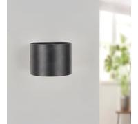 M Ledme - Applique murale LED ronde noire 12 W, IP54, température de couleur variable CCT, éclairage extérieur étanche noir, idéal pour jardin, terrasse et façade