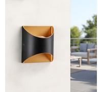 M Ledme - Applique murale LED Vera 6W, lumière chaude 3000K, étanche IP54, lampe moderne pour jardin, entrée, patio et terrasse