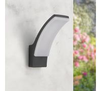 M Ledme - Applique murale LED Winni Black 12 W, intensité variable, température de couleur CCT, 840 lumens, étanche IP54, lampe d'extérieur moderne pour terrasse, jardin ou façade