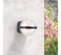 M Ledme - Applique murale LED World 10 W, blanc chaud 3000 K, 920 lm, angle d'éclairage de 180°, étanchéité IP54, idéale pour l'extérieur, les jardins, les terrasses et les patios. LM6162