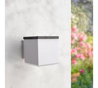M Ledme - Applique murale solaire LED Jano, blanc neutre 4500K, étanche IP65, lampe moderne pour entrée, jardin, terrasse et allée