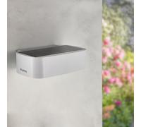 M Ledme - Applique Murale Solaire LED Plit 1.7W Blanche, Eclairage Extérieur avec Capteur Crépusculaire, 4000K (neutre), Protection IP65, Autonomie 6-8h. Idéal pour une utilisation en extérieur.