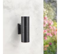 M Ledme - Applique murale tube noire, étanche IP54, lampe moderne pour entrée, jardin, patio et terrasse