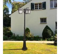 M Ledme - Lanterne d'extérieur House Series Plus - Étanchéité IP44, trois douilles E27, applique murale en acier noir et verre pour jardin, terrasse ou entrée (ampoule non incluse)