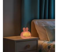 M Ledme M mimotec - Réveil Veilleuse Lapin pour Enfant, Température Chaude (3000K), Design créatif et finition rose. Idéal pour les enfants.. LM9205