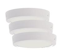 M Ledme - Panneau de surface Slim Series 12W, 2000lm, lumière neutre (4500k). Plafonnier d'intérieur IP20. Idéal pour salle de bain, cuisine, chambre. Facile à installer, LM5241. (Lot de 3)