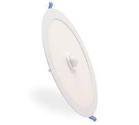 M Ledme - Panneau encastré circulaire à capteur 18W, 1800 lm, couleur neutre 4500K, grand angle de faisceau, IP20, aluminium/PC, idéal pour les salles de bain, facile à installer. LM5574