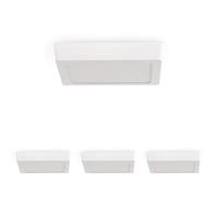 M Ledme - Plafonnier carré Slim Series, 12 W, 1 200 lm, lumière froide (6 000 K). Plafonnier d'intérieur IP20. Idéal pour cuisine, chambre, salle de bain. Installation facile, LM5250. (Lot de 4)