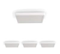 M Ledme - Plafonnier carré Slim Series, 25 W, 2 500 lm, lumière froide (6 000 K). Plafonnier d'intérieur IP20. Idéal pour cuisine, chambre, salle de bain. Installation facile, LM5256. (Lot de 4)