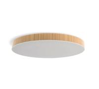 M Ledme - Plafonnier Led Bois Neox 36W, ø40 cm, lumière variable de la lumière froide à la lumière chaude 3000K-6000K, idéal pour Cuisine, Balcon et Chambre.