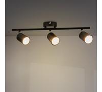 M Ledme - Plafonnier Série Black 3 spots GU10, pour usage en intérieur sec IP20, ampoule non incluse, convient pour salle de bain, salon, chambre et cuisine