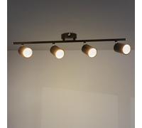 M Ledme - Plafonnier Série Black 4 spots GU10, pour usage en intérieur sec IP20, ampoule non incluse, convient pour salle de bain, salon, chambre et cuisine