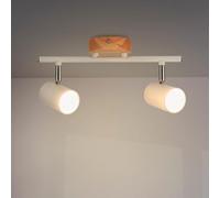 M Ledme - Plafonnier Série Bois, 2 ampoules GU10, pour intérieur sec, IP20, ampoule non incluse, pour salle de bain, salon, chambre et cuisine