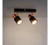 M Ledme - Plafonnier Série Gold 2 spots GU10, pour usage en intérieur sec IP20, ampoule non incluse, convient pour salle de bain, salon, chambre et cuisine