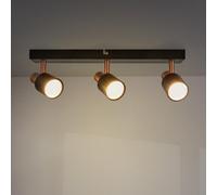 M Ledme - Plafonnier Série Gold 3 spots GU10, pour usage en intérieur sec IP20, ampoule non incluse, convient pour salle de bain, salon, chambre et cuisine