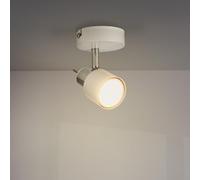 M Ledme - Plafonnier Série White 1 spot GU10, pour usage en intérieur sec IP20, convient pour salle de bain, salon, chambre et cuisine (Ampoule non incluse)