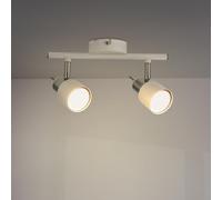 M Ledme - Plafonnier Série White 2 spots GU10, pour usage en intérieur sec IP20, convient pour salle de bain, salon, chambre et cuisine (Ampoule non incluse)