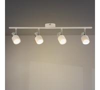M Ledme - Plafonnier Série White 4 spots GU10, pour usage en intérieur sec IP20, convient pour salle de bain, salon, chambre et cuisine (Ampoule non incluse)
