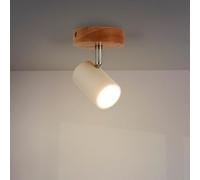 M Ledme - Plafonnier Série Wood 1 spot GU10, pour usage en intérieur sec IP20, convient pour salle de bain, salon, chambre et cuisine (Ampoule non incluse)