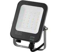 M Ledme - Projecteur LED Napoli 20W IP65 dimmable, 2400 lumen, couleur neutre (4500K), éclairage extérieur, utilisation pour jardins, patios, parkings, hôtel, hangars, etc.