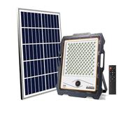 M Ledme - Projecteur solaire LED avec caméra Jeff 200W, lumière froide (6000k), Capteur de mouvement/crépusculaire, 1080P, Étanche IP67, 1840lm, Télécommande avec App, Pour Patio, Jardin, Route.