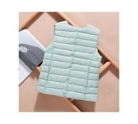 (M,light blue)Ultralight Down Vest Women Single-breasted Sleeveless Female Duck Down Waistcoat Puffer Feather Padded Warm Jacket