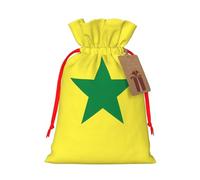 M Linen Sacs cadeaux de Noël avec cordon de serrage Motif drapeau du Sénégal