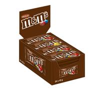 M&M Chocolate dans une enveloppe de sucre coloré et croustillant 45g paquet de 24