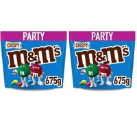 M&M CRISPY - Billes au riz soufflé enrobé de chocolat au lait - Pochon de 675g (Lot de 2)