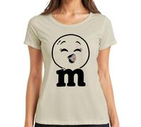 M & M Kiss Chocolat Lèvres Carnaval cinquième saison Costume T-shirt pour femme, naturel, M