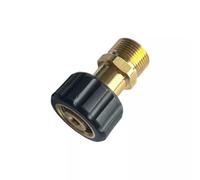 M&M Smartek Adaptateur de nettoyeur haute pression M22 x 1,5 IG 14 mm Mandrin x M22 x 1,5 AG - Trou 15 mm - Compatible avec les tuyaux Kärcher - Raccord manuel avec mandrin de 14 mm - Laiton robuste