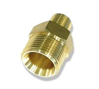 M&M Smartek Adaptateur pour nettoyeur haute pression M22 x 1,5 AG vers 1/4" AG court - Raccord 1 : filetage extérieur M22 x 1,5 - Connecteur 2 : filetage extérieur 1/4" - Matériau : laiton