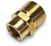 M&M Smartek Adaptateur pour Nettoyeur Haute Pression M22x1,5 AG vers Filetage Femelle 1/4" raccord 1 : Filetage extérieur M22x1,5 raccord 2 : Filetage intérieur 1/4" matériau : Laiton