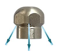 M&M Smartek Buse de nettoyage de canalisations pour Kärcher Kränzle Nilfisk etc. Nettoyeur haute pression 1/8" 1/4" - Ressort spirale rotatif rigide (buse rigide 3 x vers l'arrière, 1/8")