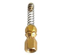 M&M Smartek Buse de nettoyage de canalisations pour Kärcher Kränzle Nilfisk etc. Nettoyeur haute pression 1/8" 1/4" - Ressort spirale rotatif rigide (buse spirale avec ressort, 1/4")
