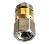 M&M Smartek Buse de nettoyage de canalisations pour Kärcher Kränzle Nilfisk etc. Nettoyeur haute pression 1/8" 1/4" - Ressort spirale rotatif rigide (buse rotative, 1/4")