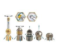 M&M Smartek Buse de nettoyage de canalisations pour Kärcher Kränzle Nilfisk etc. Nettoyeur haute pression 1/8" 1/4" - Ressort Spirale Rotative Rigide (Spirale, Rotative, 3 buses rigides, 1/8")