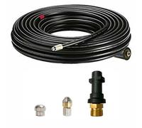 M&M Smartek Kit de nettoyage de tuyaux de 5 m pour/compatible avec tuyau de nettoyage Kärcher avec K2 à K7 avec buses rotatives et rigides pour nettoyeur haute pression jusqu'à 160 bar, 40 °C