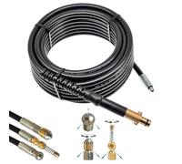 M&M Smartek Tuyau de nettoyage de canalisations compatible avec Nilfisk Alto Gerni - Pour siphon de WC - Raccord 1/8" - Tuyau haute pression