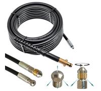 M&M Smartek Tuyau de nettoyage de canalisations pour/compatible avec les nettoyeurs haute pression Nilfisk GERNI raccord AG M22 x 1,5 IG pour adaptateur à baïonnette et 2 buses rotatives 4 pièces (5