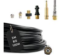M&M Smartek tuyau déboucheur 25 m, kit 7 pièces, pour Nilfisk/KEW, 2 buses